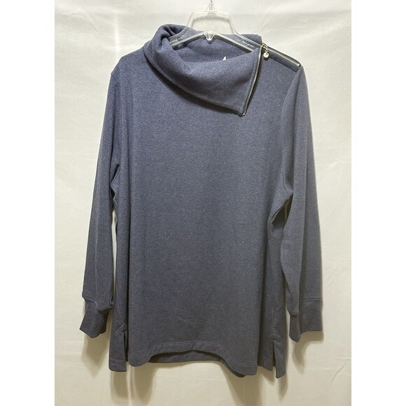 Soft‎ Surroundings Womens 2X Blue Angie Tunic NWT - Picture 1 of 11